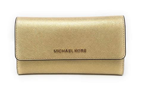 michael kors wallet jet set gold|michael kors large trifold wallet.